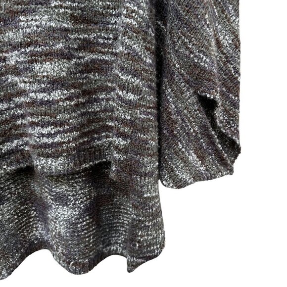CHLOE K. Poncho Sweater Size XL Gray Knit Cowl Neck Womens Top - Picture 4 of 7